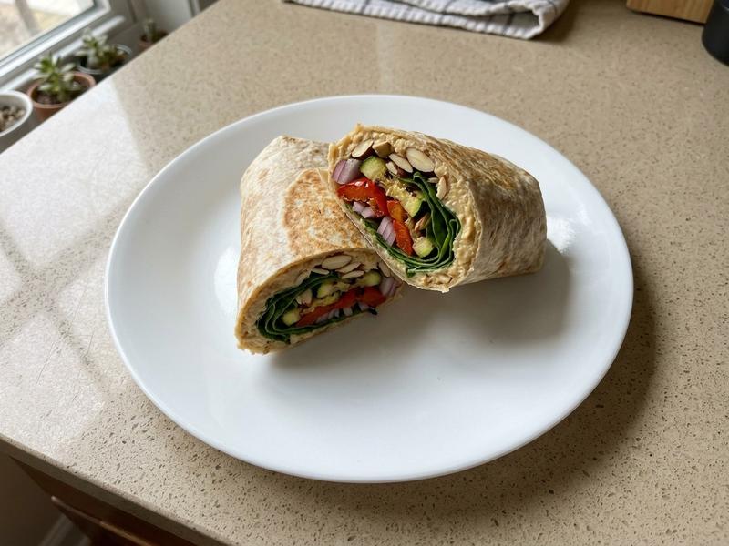 Hummus and Grilled Vegetable Wrap