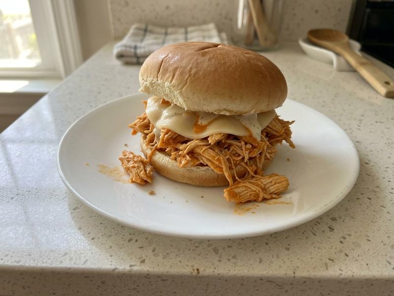 Slow Cooker Buffalo Chicken Sandwiches