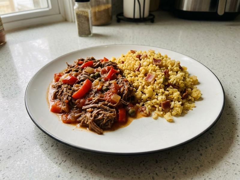 Slow Cooker Ropa Vieja with Cuban Style Rice