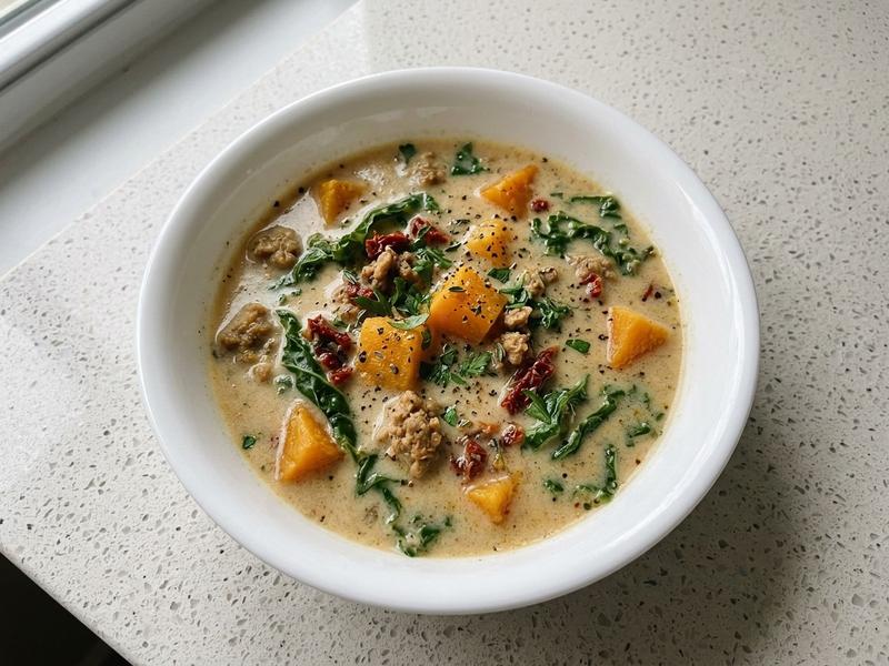 Vegan Butternut Squash Zuppa Toscana