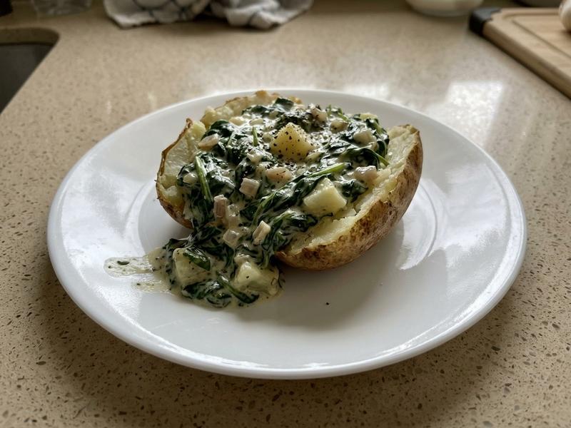 Creamed Spinach Potato