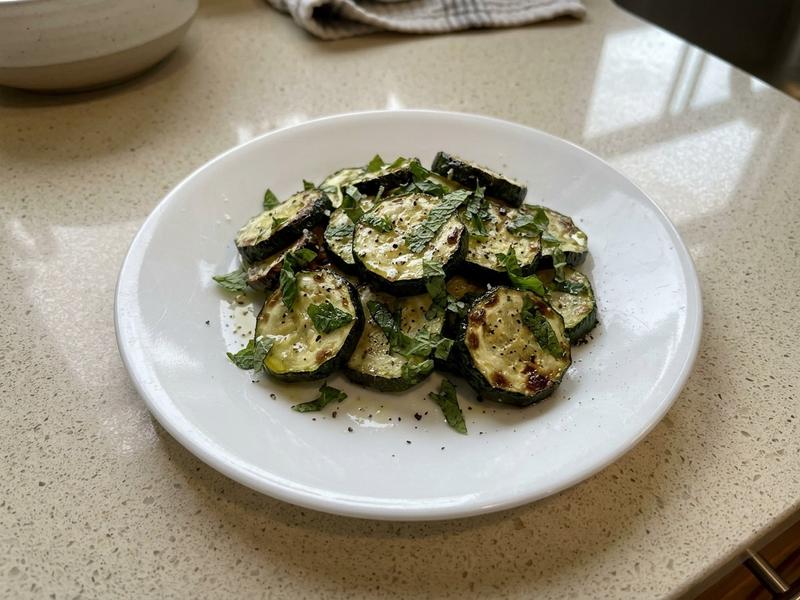 Baked and Dressed Zucchini
