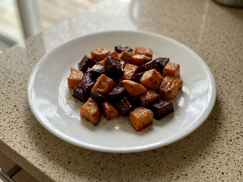 Cinnamon Roasted Sweet Potatoes and Beets