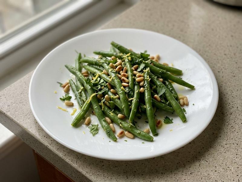 Green Beans with Lemon and Pine Nuts