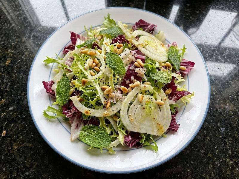 Frise, Radicchio, and Fennel Salad with Mustard Vinaigrette