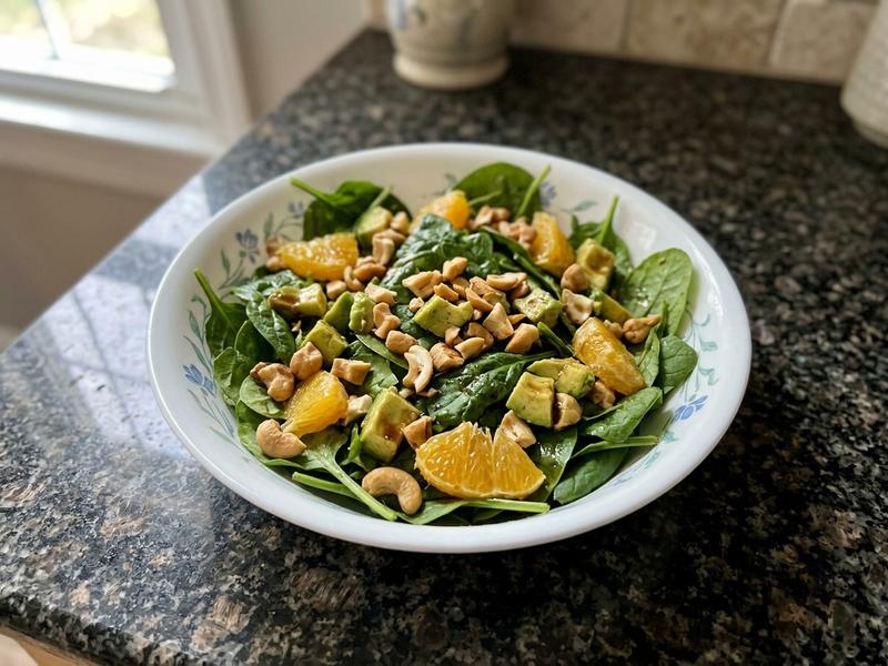 Spinach Salad with Cashews