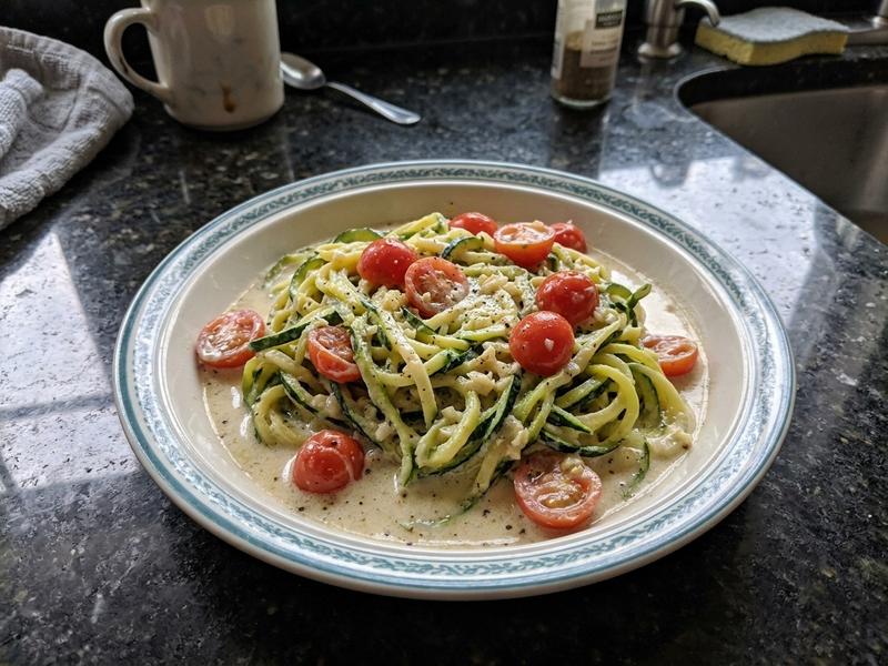 Zucchini Pasta in Lemon Cream Sauce