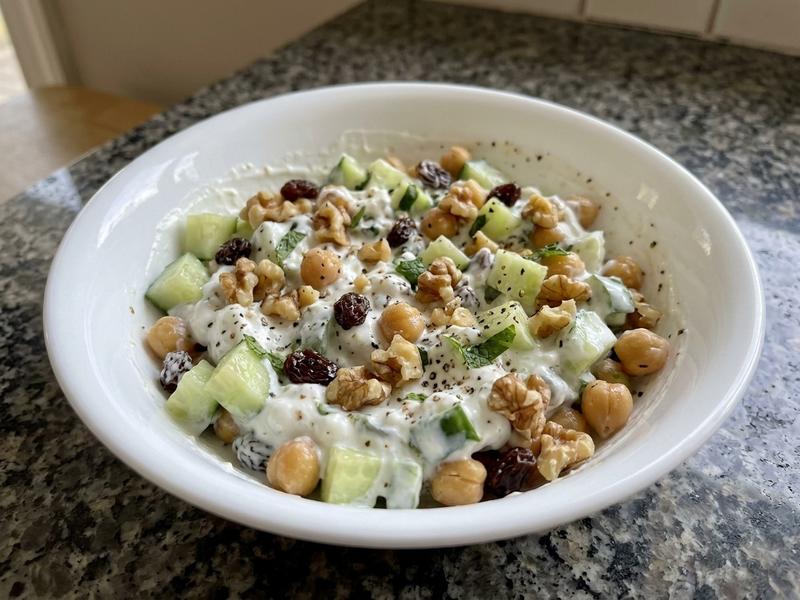 Chickpea, Walnut, & Cucumber Yogurt