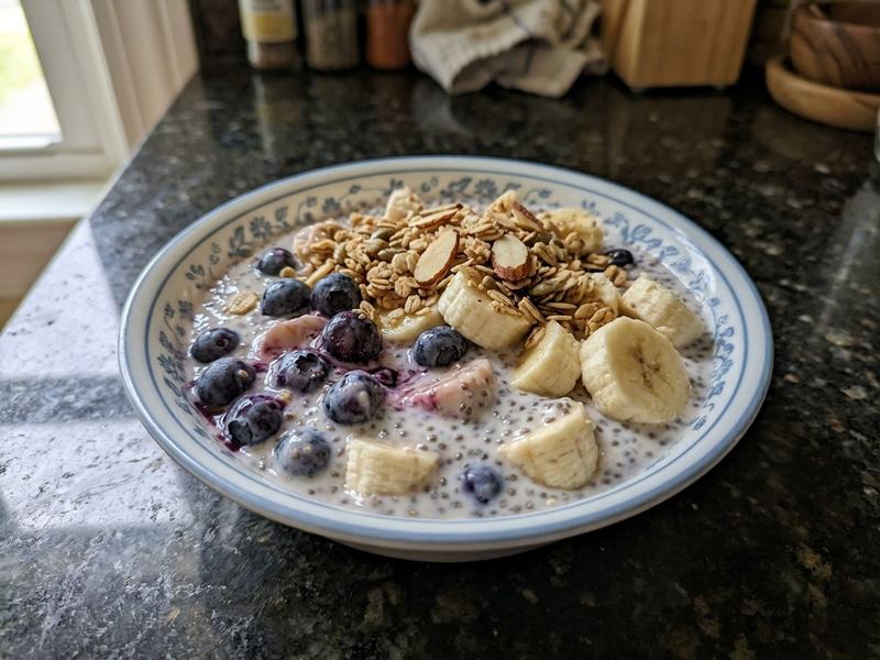 Dairy-Free Berry Banana Chia Yogurt