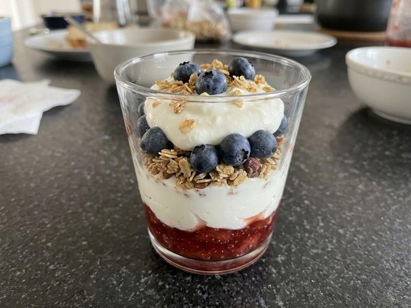 Greek Yogurt and Jam Parfait