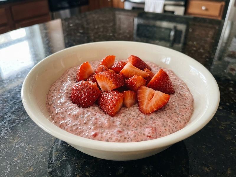 Strawberry Cheesecake Chia Pudding