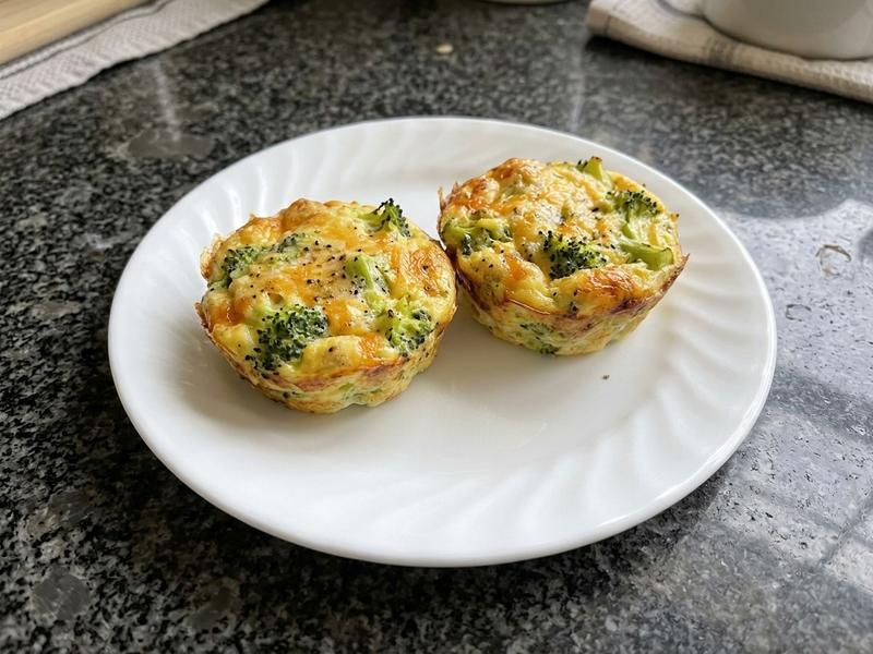 Broccoli and Cheddar Mini Quiches