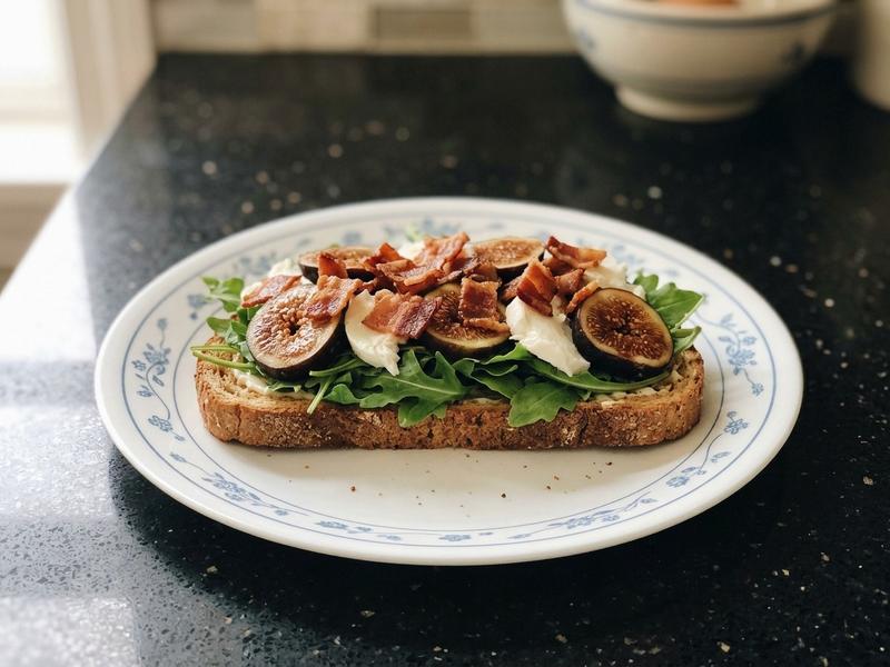 Bacon, Fig, and Arugula Toast