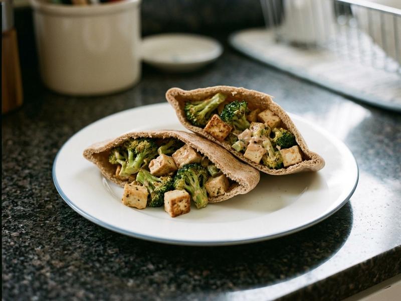 Broccoli Tofu Pitas