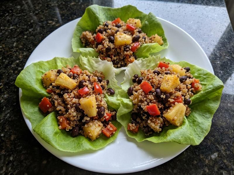 One Pot Quinoa and Black Bean Wraps
