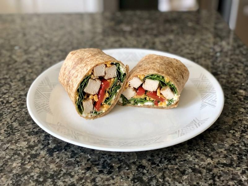 Roasted Red Pepper Chicken Wrap