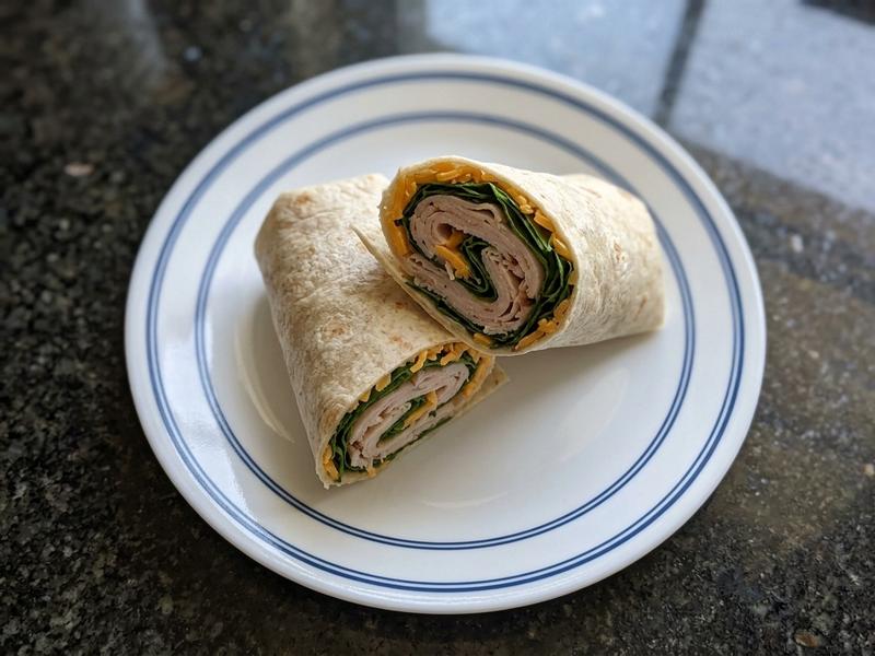 Spinach and Turkey Wrap