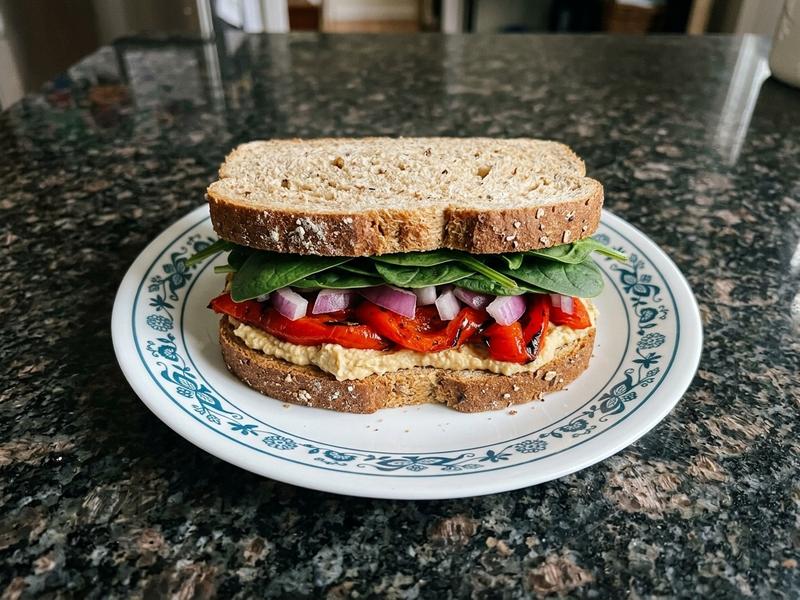 Veggie and Hummus Sandwich
