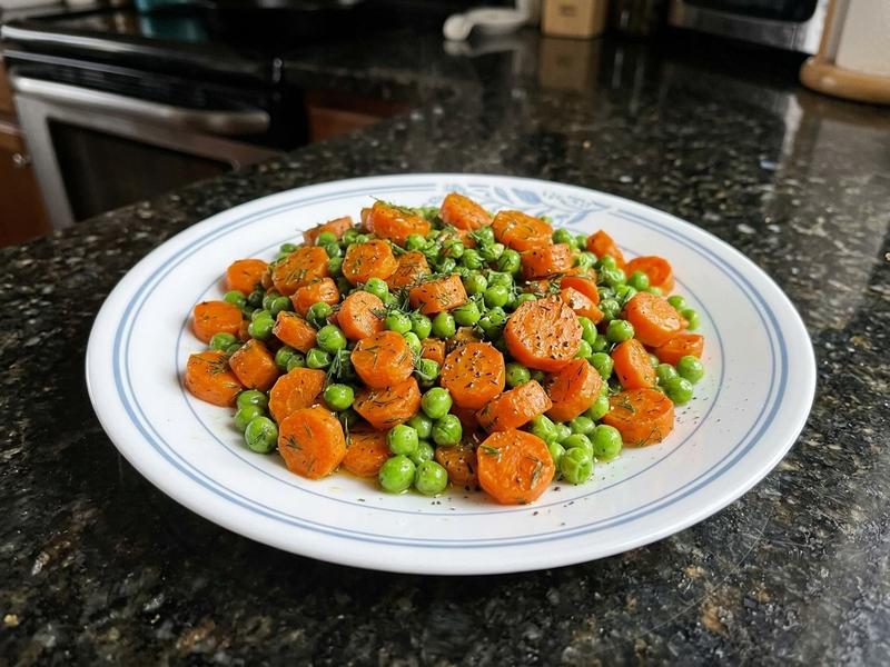 Sautéed Carrots and Peas with Dill