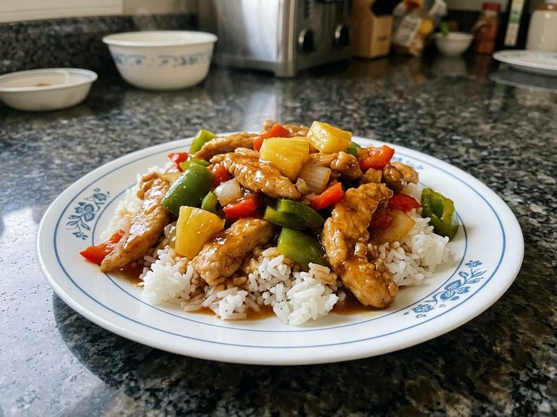 Sweet and Sour Chicken with Rice