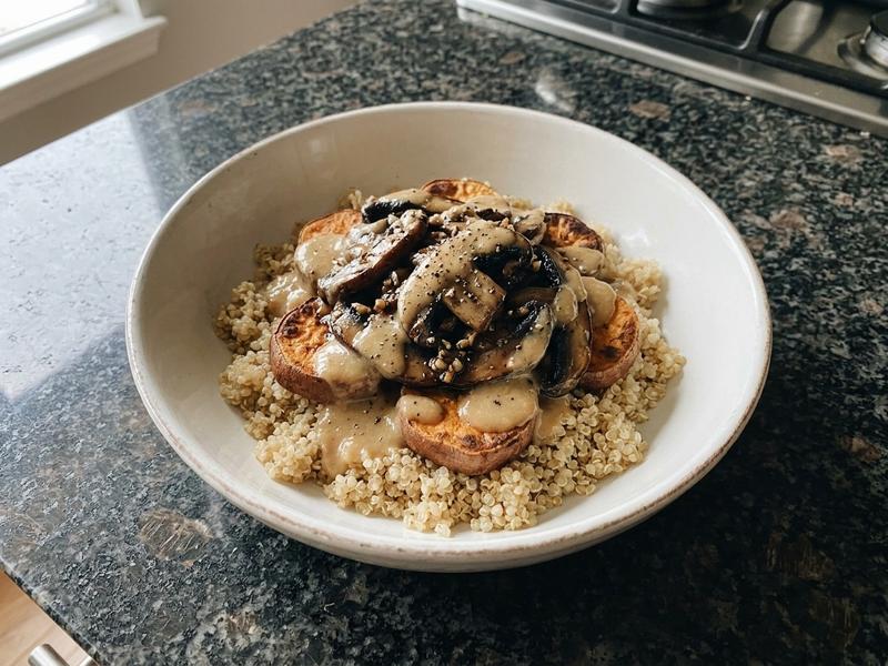 Chickpea Miso Bowl with Portobellos