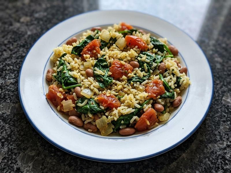 One Pot Spinach Rice