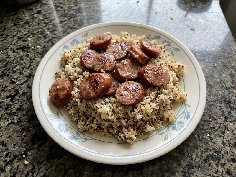 Sausage on a Bed of Quinoa
