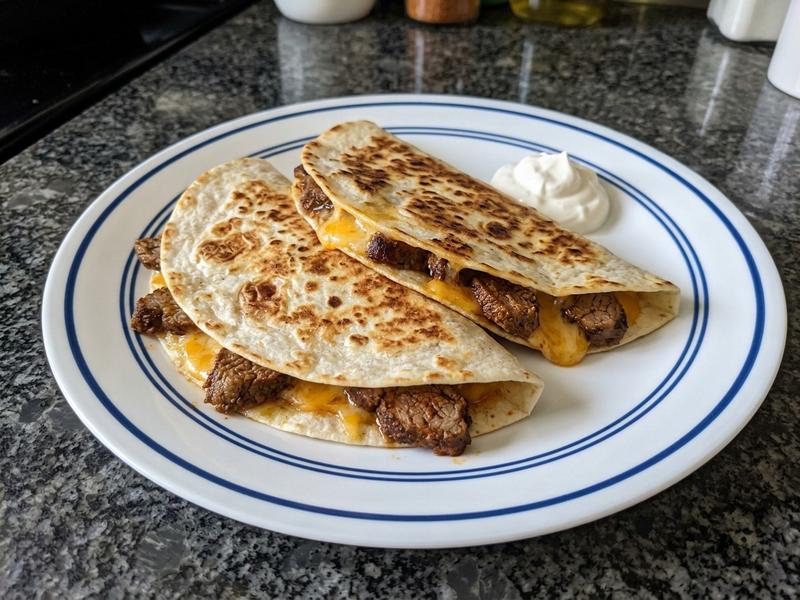 Cheesy Beef Quesadillas