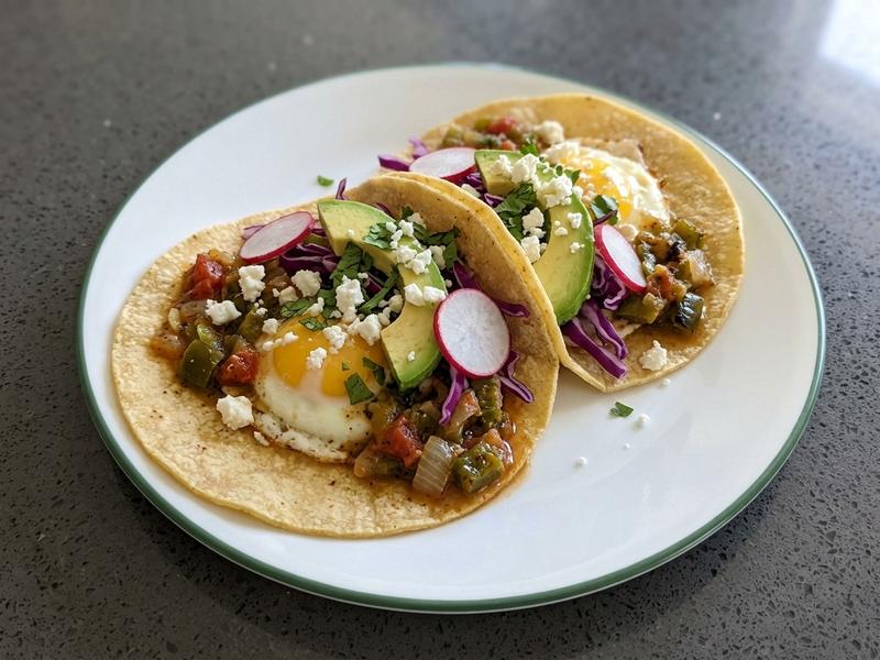Loaded Huevos Rancheros Tacos