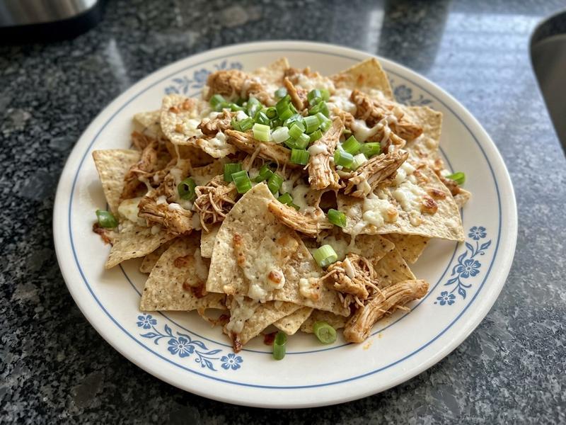 Shredded Chicken White Nachos