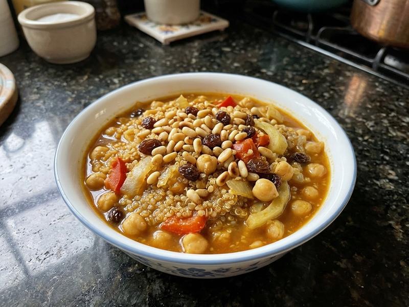 Spiced Quinoa Chickpea Stew