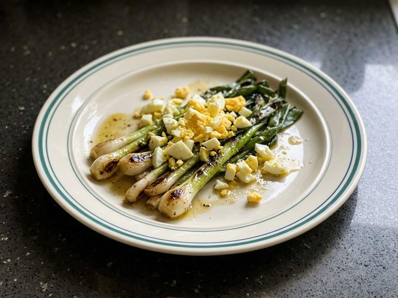 Grilled Scallions Vinaigrette