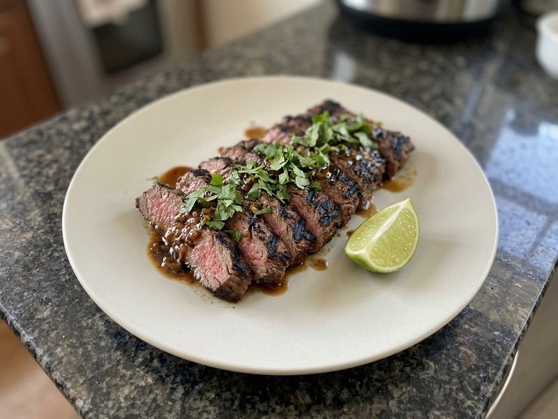 Grilled Skirt Steak With Garlic Citrus Marinade