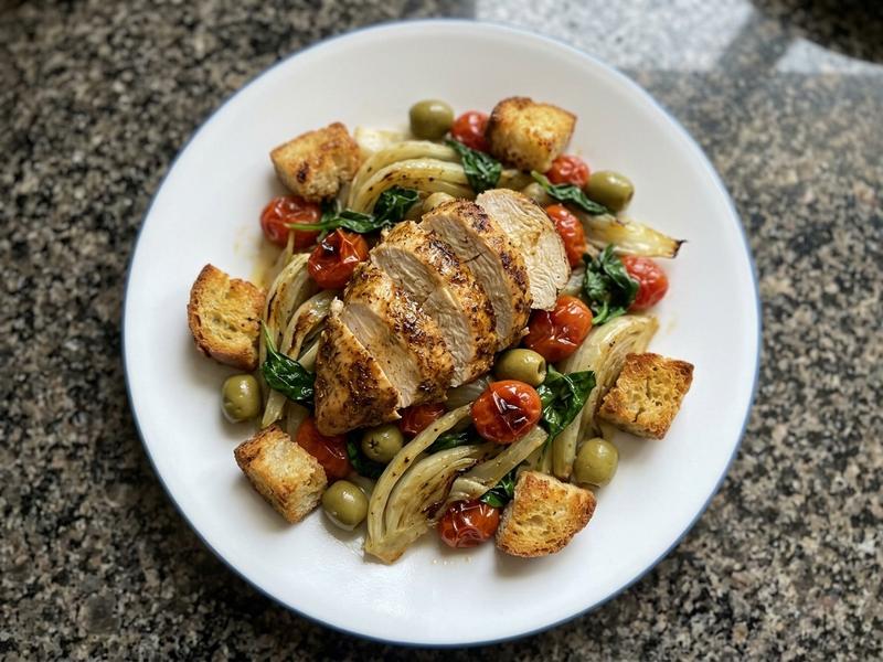 Roasted Chicken with Fennel and Tomatoes