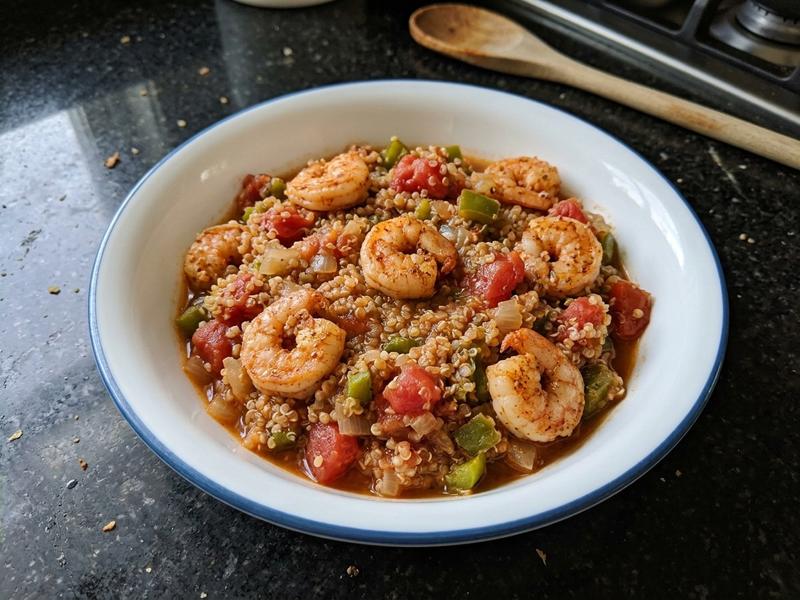 Slow Cooker Cajun Shrimp and Quinoa