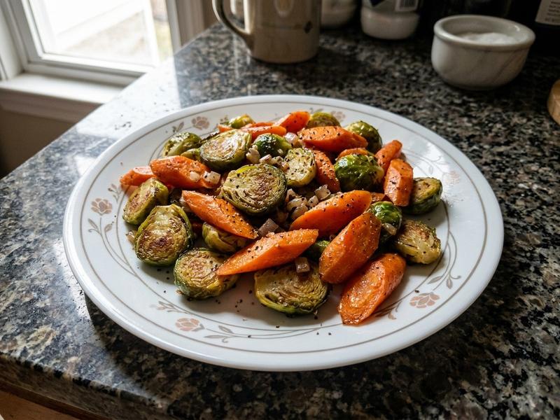 Carrots and Brussels Sprouts