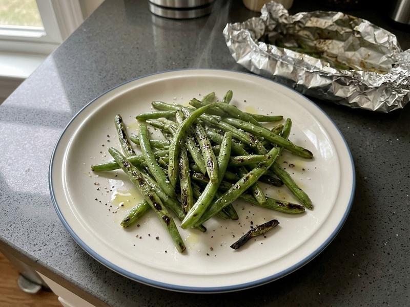 Foil Pouch Grilled Green Beans