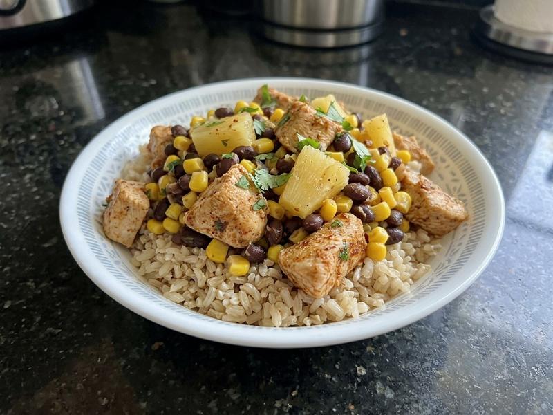 Calypso Chicken Over Rice
