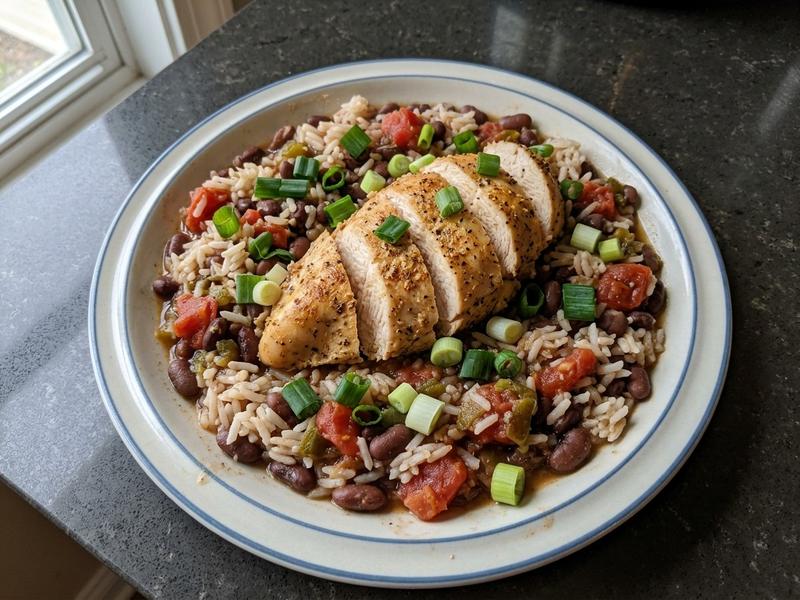 Spicy Chicken with Rice and Beans