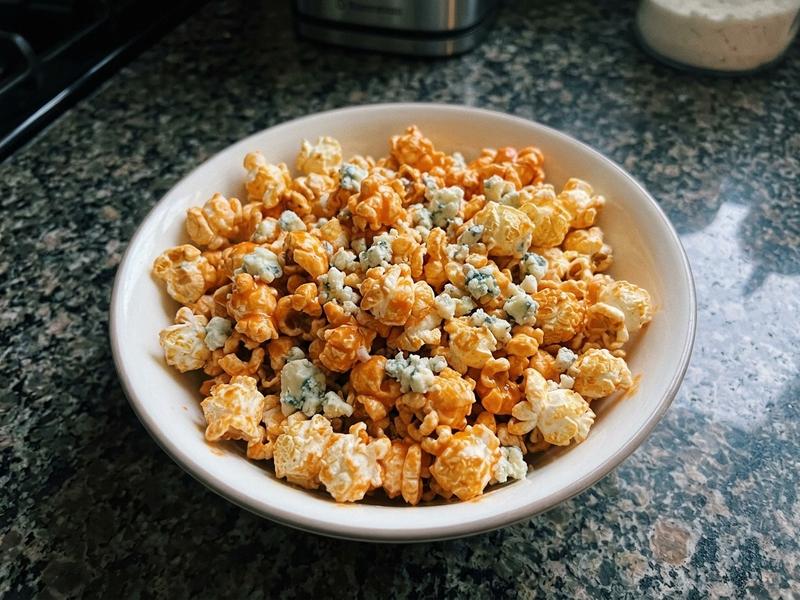 Buffalo Blue Cheese Popcorn