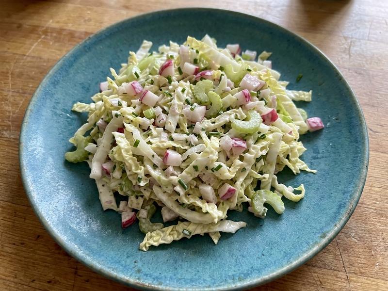 Napa Cabbage Salad with Buttermilk Dressing