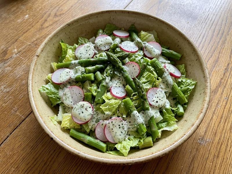 Spring Salad with Buttermilk Herb Dressing