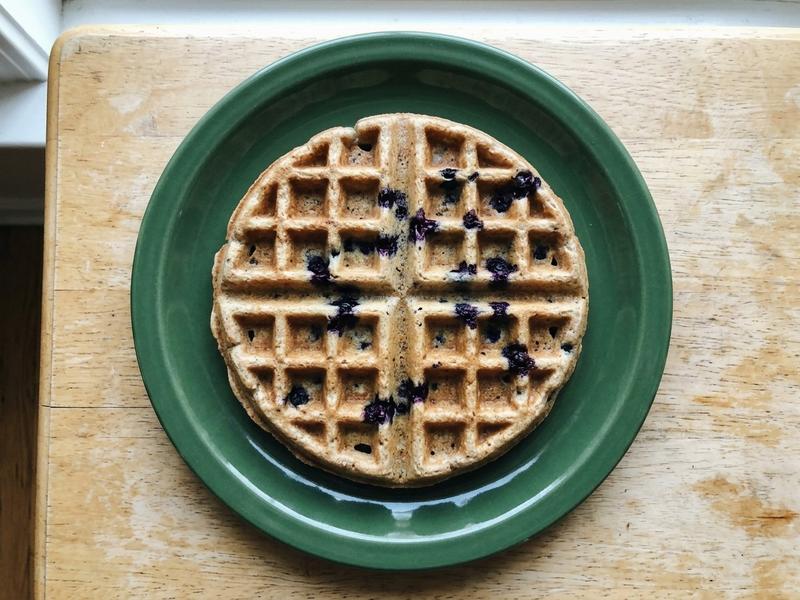 Whole Wheat Blueberry Waffles