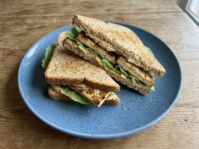 Hummus and Tofu Sandwich