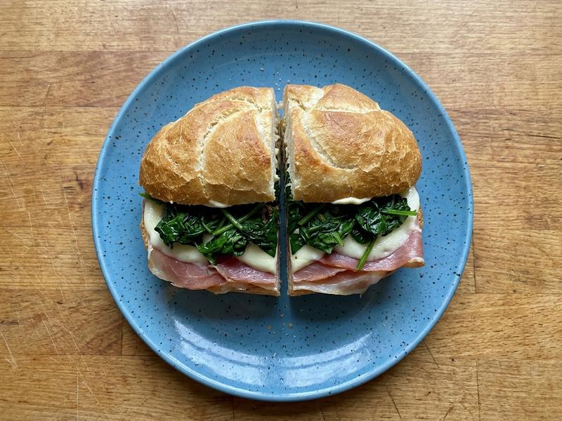Prosciutto Sandwich with Spinach