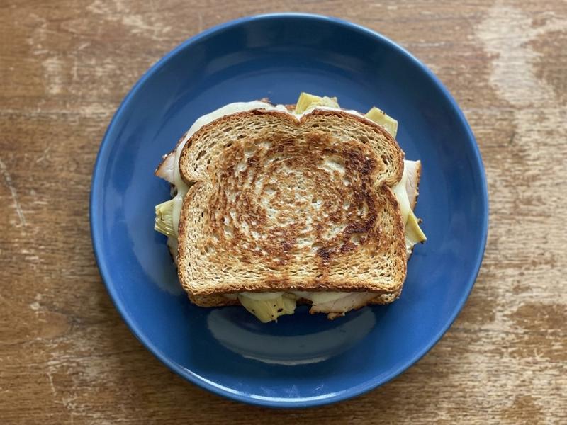 Turkey and Artichoke Grilled Cheese