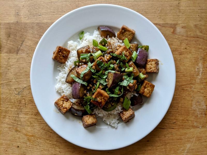 Eggplant and Tofu Stir- Fry