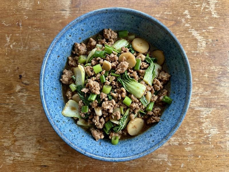 Ginger Pork Stir-Fry with Bok Choy
