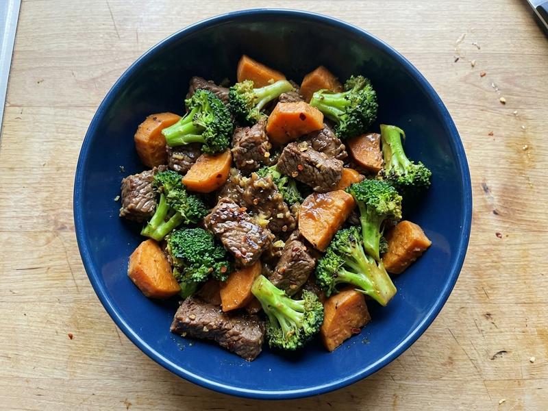 Stir-Fried Beef, Broccoli, and Yams