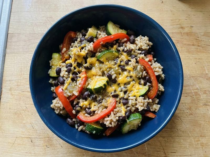 Black Beans and Veggies with Brown Rice